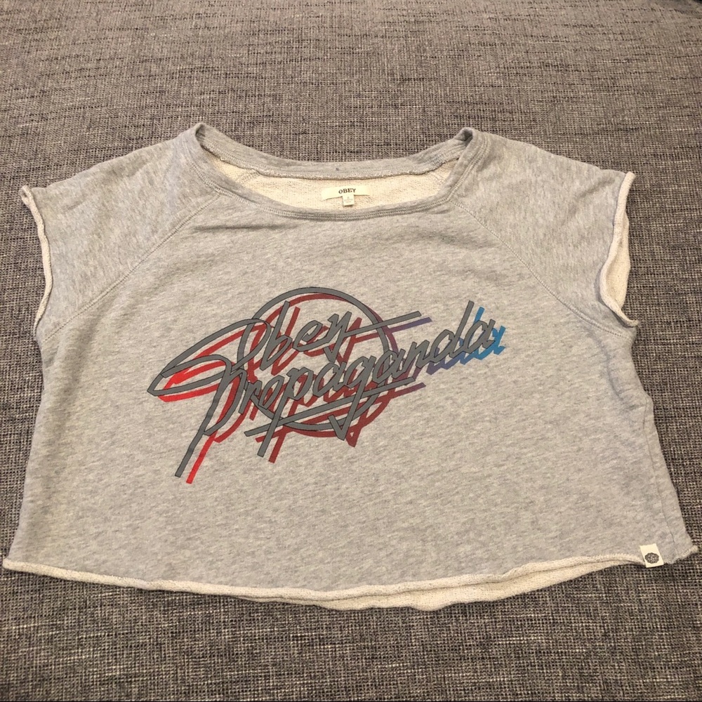 Obey Propaganda 80’s style Crop top